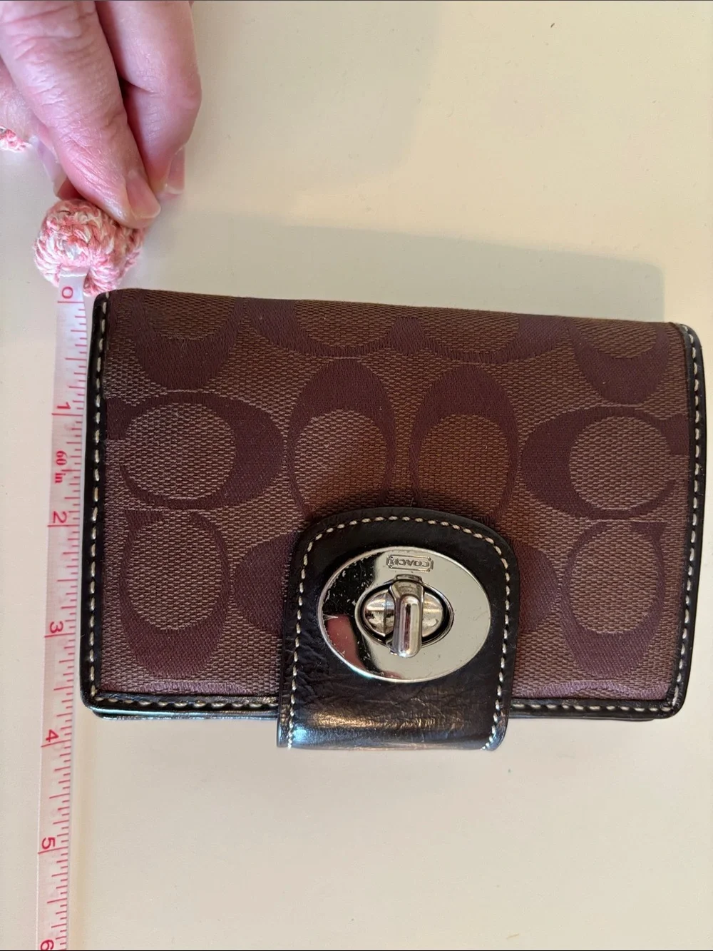 Coach Signature Jacquard Wallet in Deep Brown - Picture 6 of 6